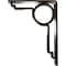 Ekena Millwork Maria Wrought Iron Bracket, (Triple center brace), Antiqued Brass 2"W x 5 1/2"D x 8"H BKTM02X05X08TMAABS - alternate 3